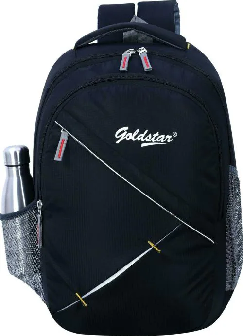 GOLD STAR Black Pu Laptop Backpack 28 L
