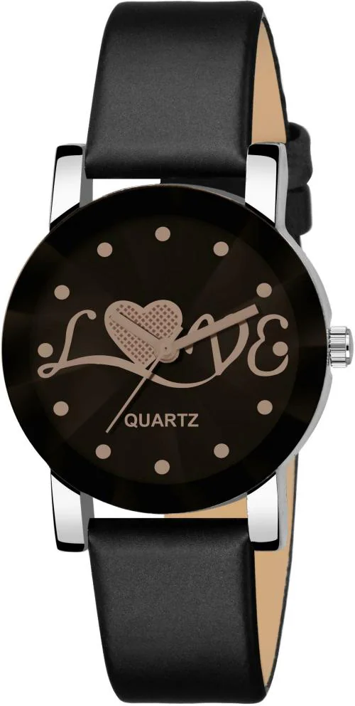 DAINTY Black Dial Black Strap Analog Watch For Girls