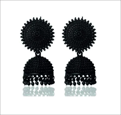 Yaahi Stylish Earrings Jumka in Black Color