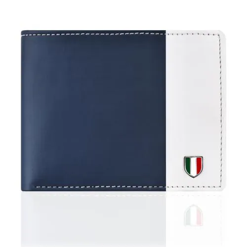 Giovanny PU Leather Wallet for Men (GVN-BLUWHT)