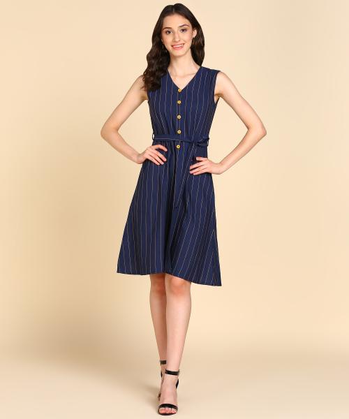 Buy Rudraaksha trendy knee length dress for women Online at Best Prices