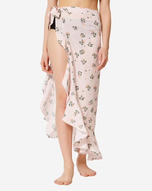 Buy Beau Design Women Green and Pink Wrap Around Cover Up Skrit Online