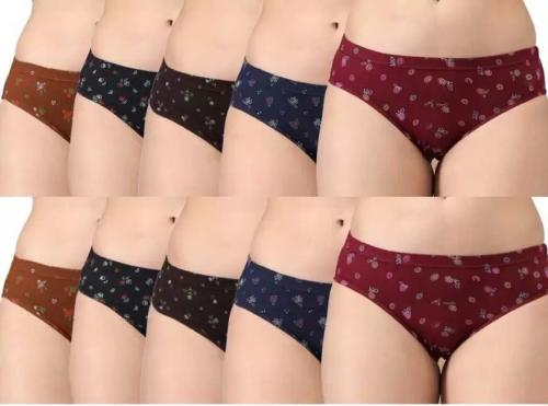 DOOZIE LOVEPLUS ATTARCTIVE PRINTED PANTIES FOR WOMEN'S AND GIRL'S HIPSTER BRIEFS COTTON BLEND UNDERWEAR COMBO PACK OF 10 MULTICOLOR LADIES INNERWEAR_Size{XXL}