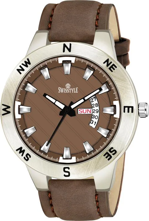 Swisstyle Analog Brown Watch For Men (Ss-Gr085-Brown)