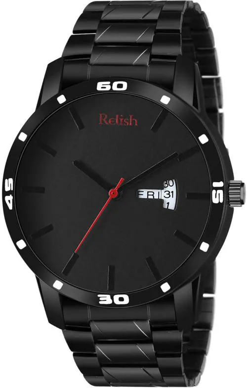 RELISH Analog Black Watch For Men -RE-BB1006DD