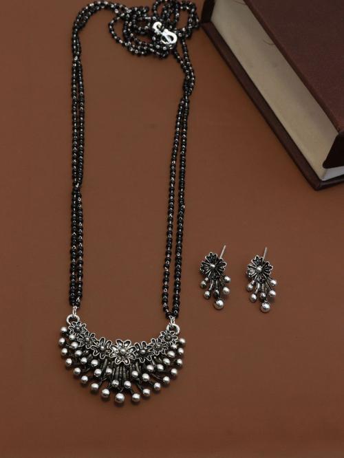 H R SALES - oxodised plated big pendal mangalsutra