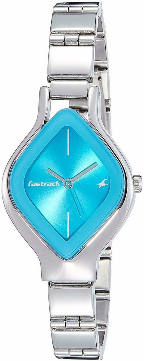 Fastrack Free Size Blue Dial Silver Strap Analog Watch For Women - (6109SM03)