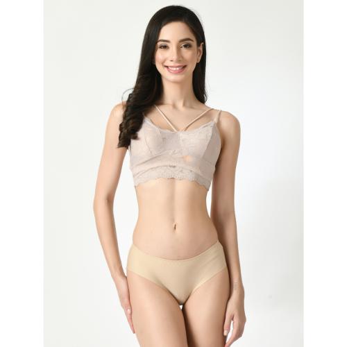 Legit Affair Beige Nylon Solid Bikini Pack of 1