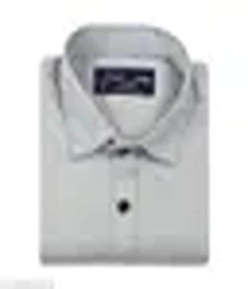 LRK Premium quality cotton casual formal full sleeve Plain Shirt For men-139-Size-XXL-Colour-Silver