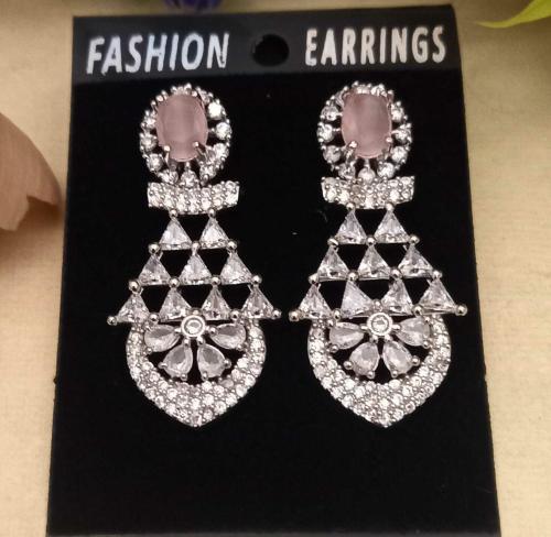 Quail American Diamond Hanging Earrings for Women Party Wear