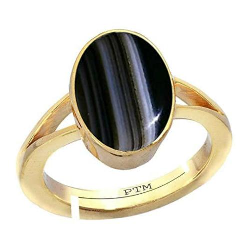 Ptm Sulemani Hakik 5 Carat Natural Gemstone Panchdhatu Gold Plated Adjustable Ring