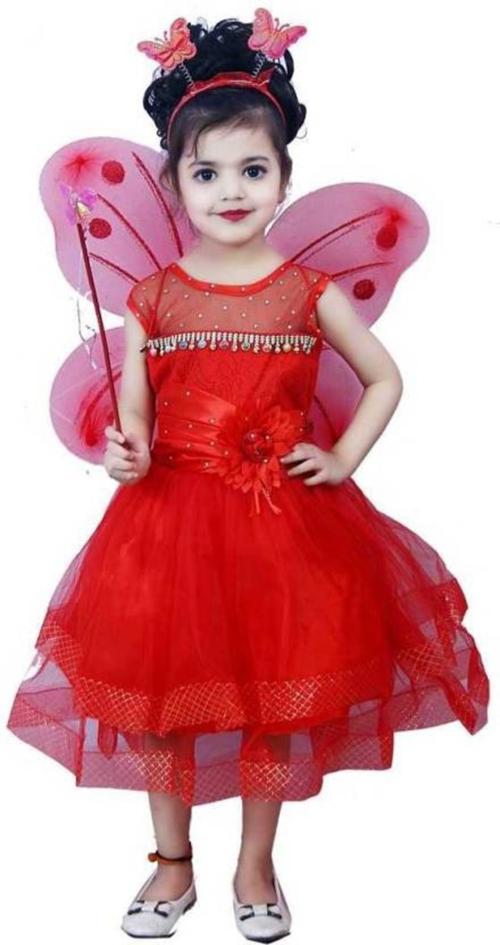 APNA COLLECTION Cute Angel Pari Frock For Kids Girls