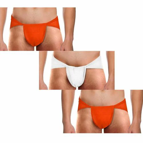 Bhondubagus Men Cotton Gym Free Size Langot Assorted Colors Pack Of 3