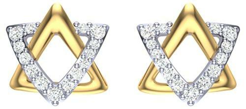 CLARA Silvo 18K Gold Plated Vanna Sterling Silver Earrings Studded with Premium Zircon For Women and Girls