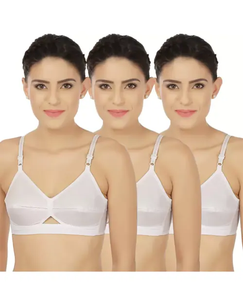 Buy CUTONS NonPadded Everyday Cotton Bra Combo (Pack of 3) Online at