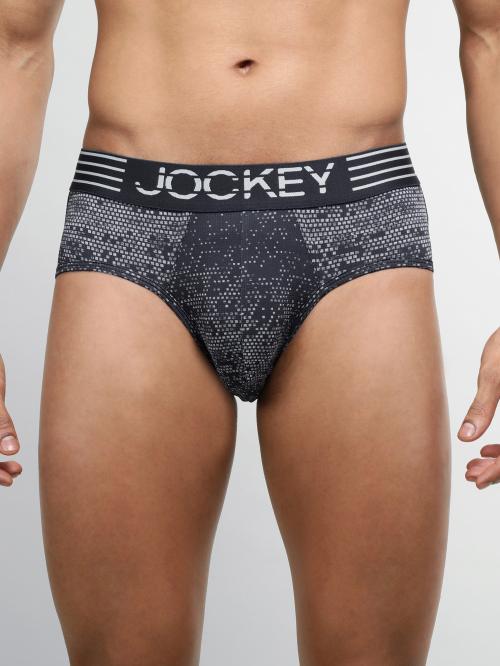 jockey Men True Navy Solid Nylon Blend Briefs