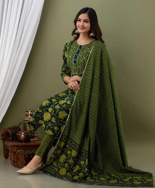 STYLEIT Women Kurta, Pyjama & Dupatta Set Pure Cotton
