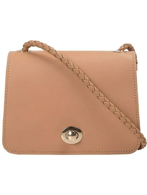 Hidesign Women Beige Genuine Leather Sling Bag