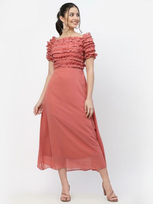 Miss Ayse Latest Peach Color Long Dress JioMart