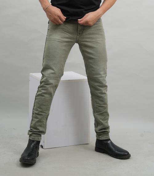 Trendy Green Colour Denim Jeans For Men By Croodies