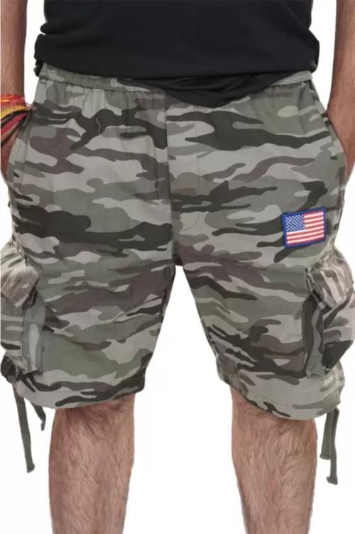 Pariferry Men Multicolor Military Camouflage Cargo Shorts - L
