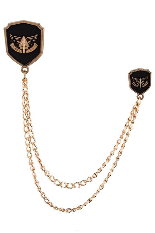 Buy The Tie Hub Brass Black Safety Pin Needle Stopper Lapel Pin (Men