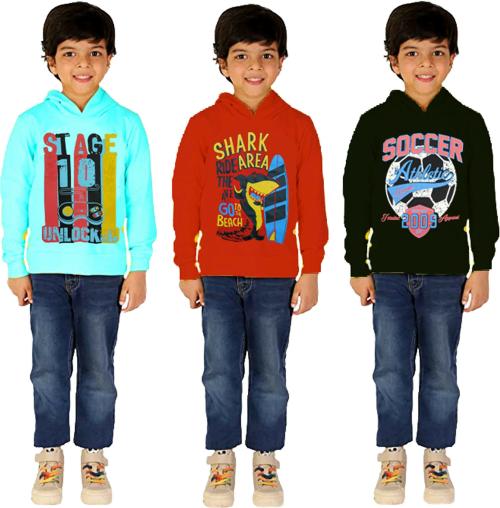 Crazyon Boys Multicolor Printed Hosiery Pack Of 3 T-Shirt (5 - 6 Years)