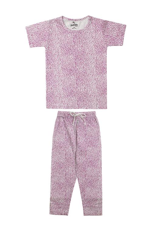 Aurora Shine - Girls Cotton Light Weight Printed T-Shirt Pyjama Night Suit For Age 2 To 12 Years