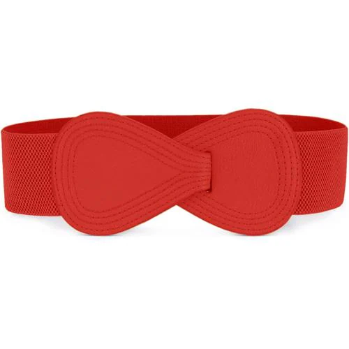 Buy REDHORNSBow Design Women's Adjustable Waist Belt For Dresses Red