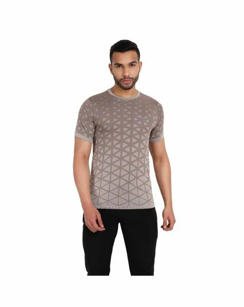 Heka Breathable, Dry-Fit and Seamless Ultralight Comfort-fit Round Neck Active Causal Coffee Brown Colour Men's T-shirt