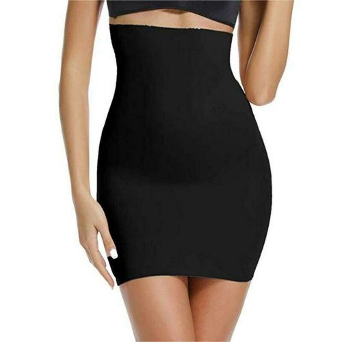 Astound High Waist Half Slip for Women Under Dress Shapewear Tummy Control Body Shaper Black