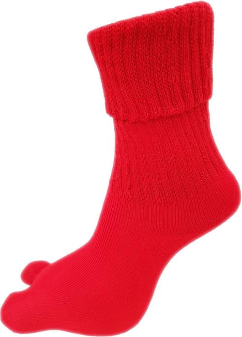 RC. ROYAL CLASS Women's Calf Length Towel Thick Red Woolen Thumb Socks (Pack of 1 Pair)