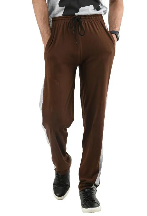IndiWeaves Men Cotton Regular Fit Lower Track Pants {Pack of 1} Brown