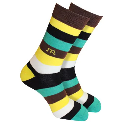 Man Arden Fansy Freak Stripes Edition Designer Socks for Men, Casual, Office, Egyptian Premium Cotton Quality, 1 Pair