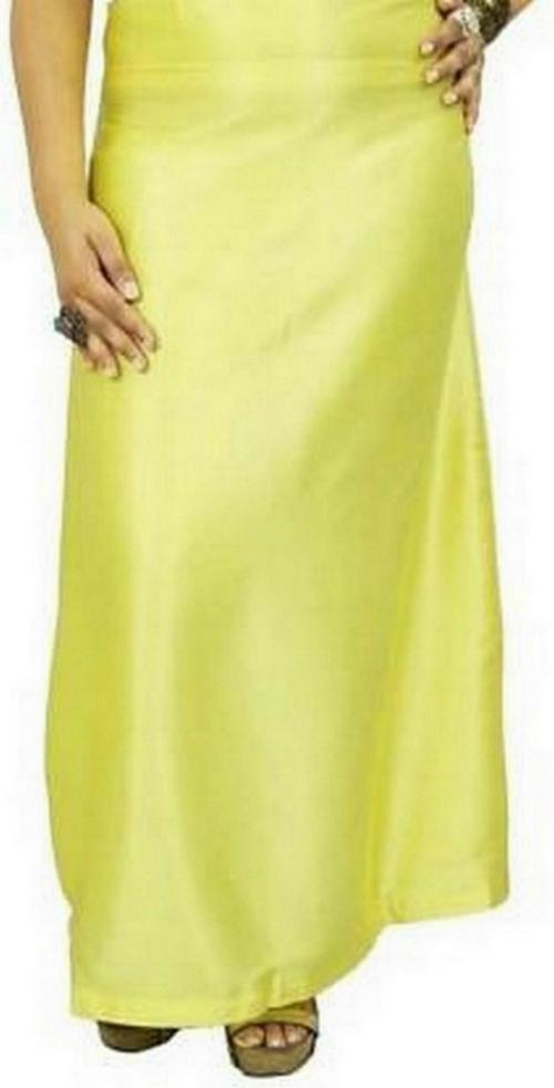 KAVYA DESIGNERS Women Light Green Satin Blend Saree Petticoat