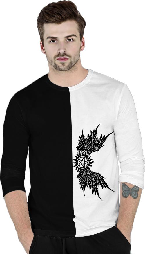 FALANA Printed Men Black T-Shirt ()