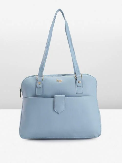 Baggit Blue Polyurethane (PU) Shoulder Bag For Women