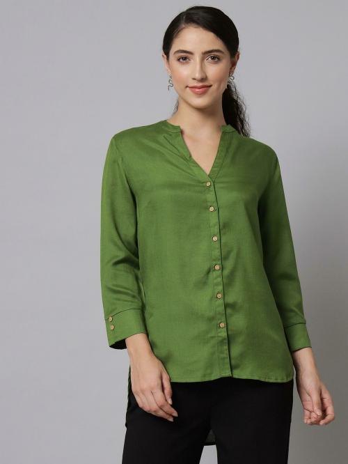 BhartiTrend Women Printed Party Mehndi Shirt