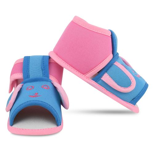 ONFEET 1 Pair Unisex New Born Baby Shoes Sandal Booties made with Cotton for Age 0-9 Months, Baby Booties Sandal, Just Born Baby Footwear