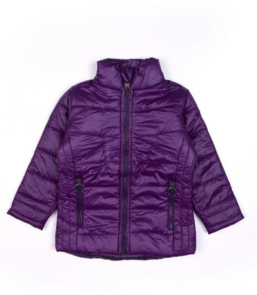 HONEY BELL Girls Purple Solid Polyester Casual Jacket