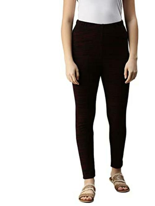 Buy De Moza Women Black Solid Cotton Ankle Length Leggings M Online