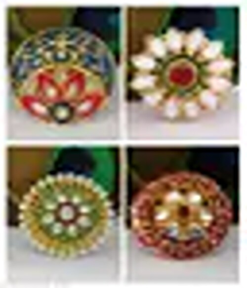 RIYA HANDICRAFT JEWELLERY Women Rings-12-Size-Adjustable-Colour-Multicolor