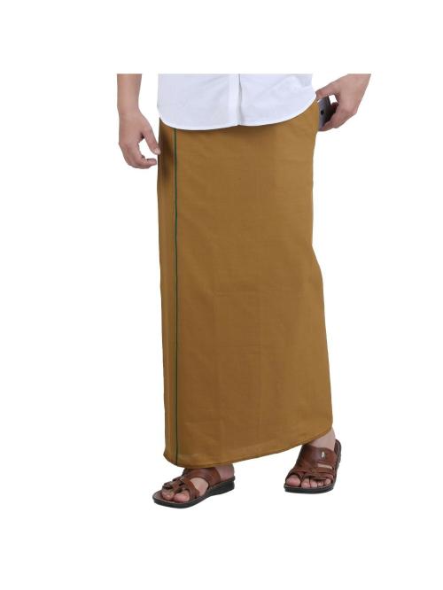 PRAKASAM COTTON Cotton Men Khaki Dhotis & Mundus