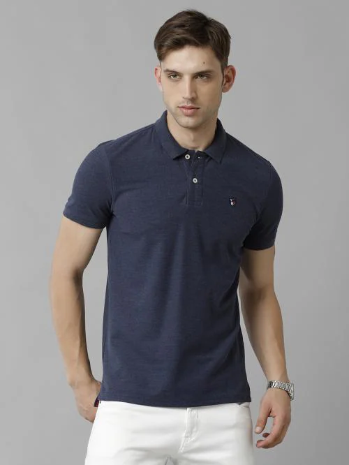 Fervoro mens Tshirts | Polo Tshirts | Tshirts for mens | Halfsleeve Tshirts | Casual Wear-L (Denim)
