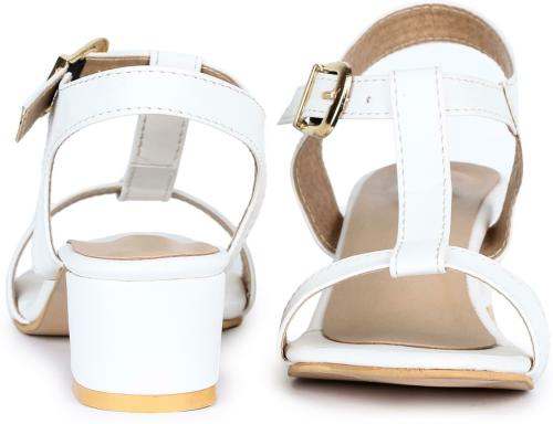 Luv Byt Trendy White Heels For Women