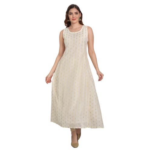 18 Attitude Full Length Ethnic One piece Off white (XL)