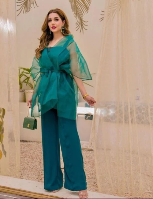 RAIKA Green Partywear Co-ord Set