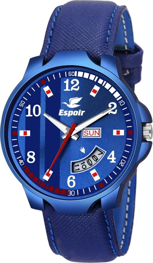 Espoir Men Blue Dial Blue Strap Analog Watch