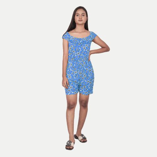Rad Prix Teen Girls Blue Floral Dresses