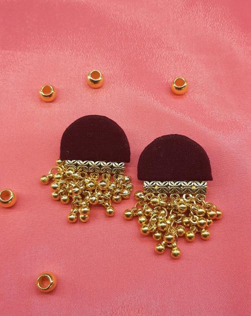 HOPMEE Light Weight Handmade Earrings Fabric Stud Earring